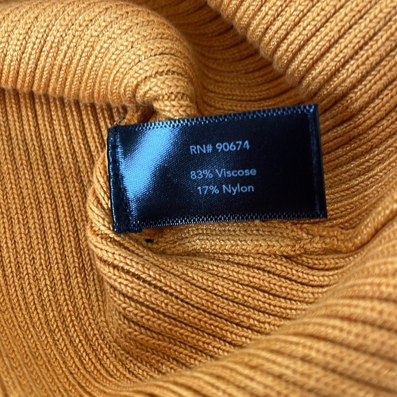 NWT Boston Proper Ribbed Half-Zip Knit Sweater – Golden Yellow – Size M - Picture 6 of 6